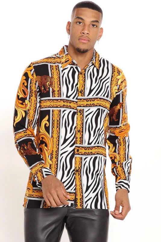 ÁO SOMI FASHION NOVA HOẠ TIẾT HOA BÁO VÀNG - CHÍNH HÃNG