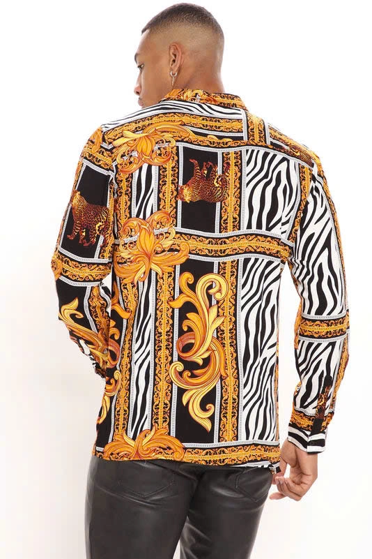 ÁO SOMI FASHION NOVA HOẠ TIẾT HOA BÁO VÀNG - CHÍNH HÃNG