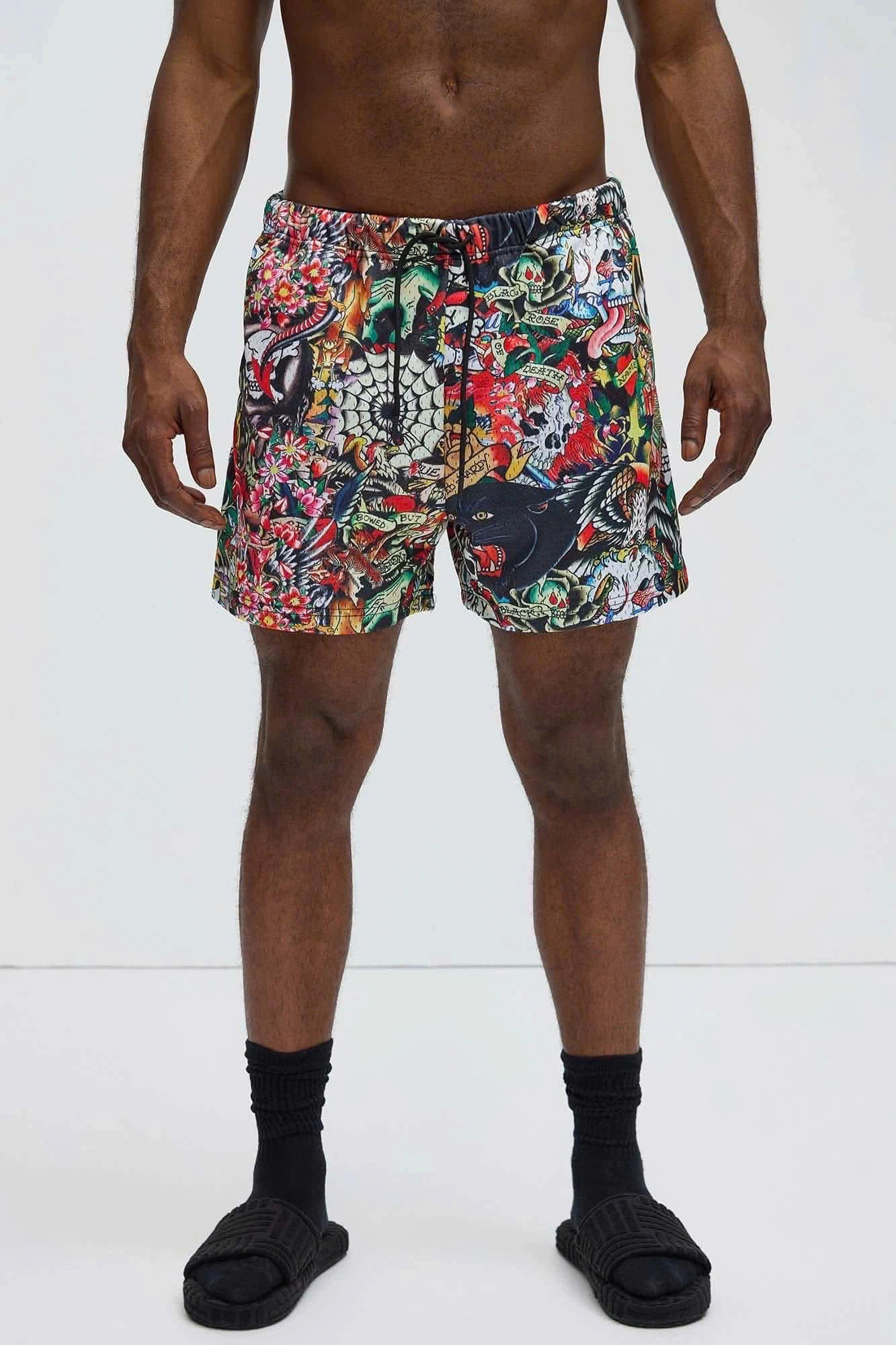 QUẦN SHORT HOẠ TIẾT TATTOO PHONG CÁCH ED HARDY - CHÍNH HÃNG