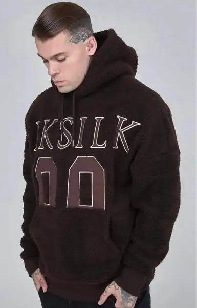 ÁO HOODIE SIKSILK LÔNG NÂU - CHÍNH HÃNG