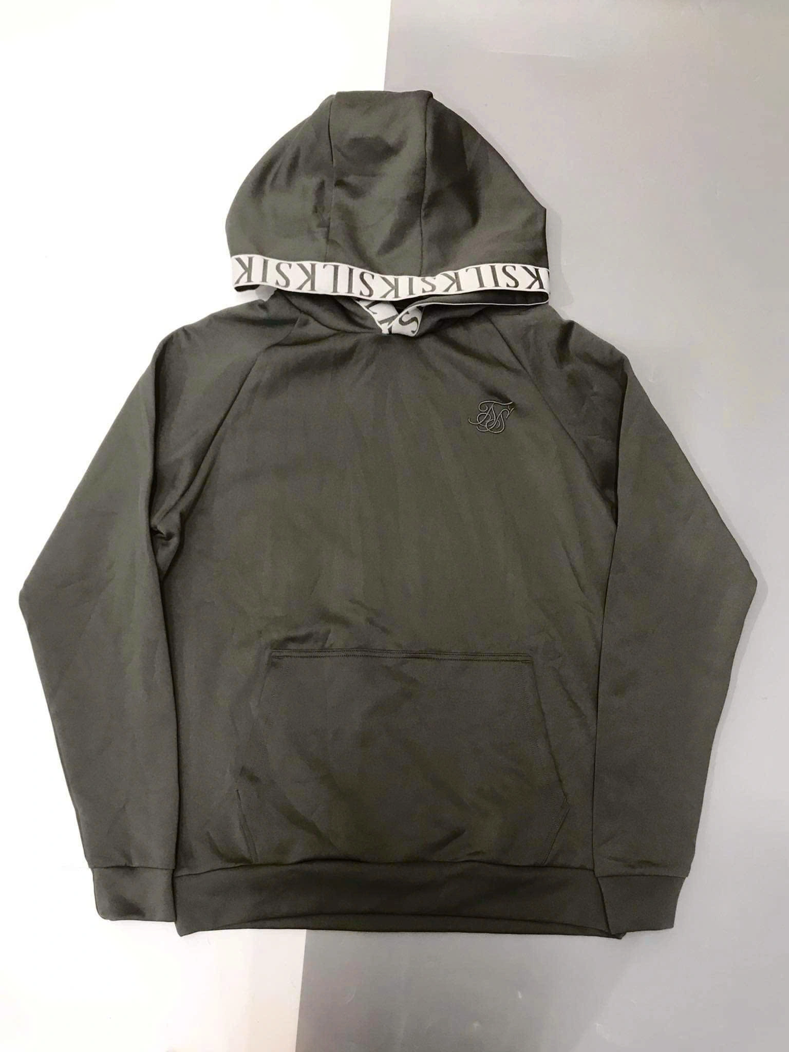 BỘ HOODIE SIKSILK MÀU GHI CHÍNH HÃNG