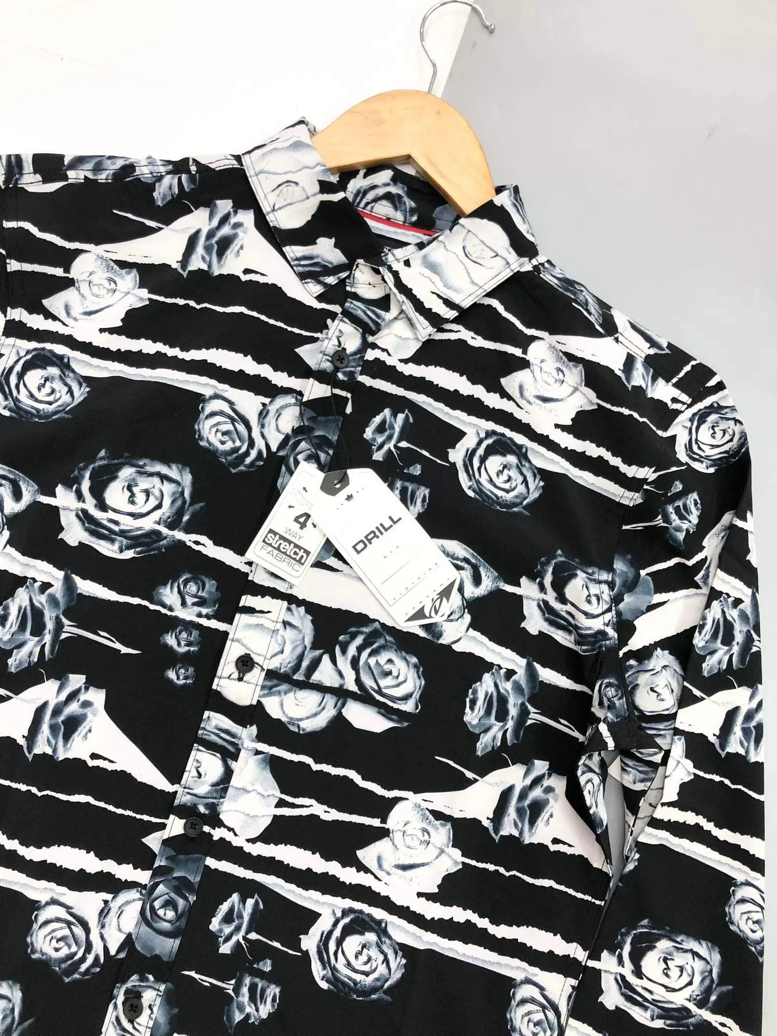 SƠMI STRETCH HOA HỒNG CHÍNH HÃNG