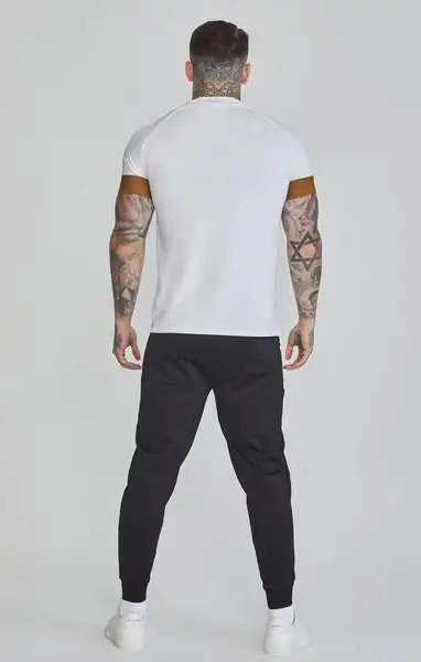 ÁO THỂ THAO SIKSILK TRẮNG TAY PHỐI - CHÍNH HÃNG