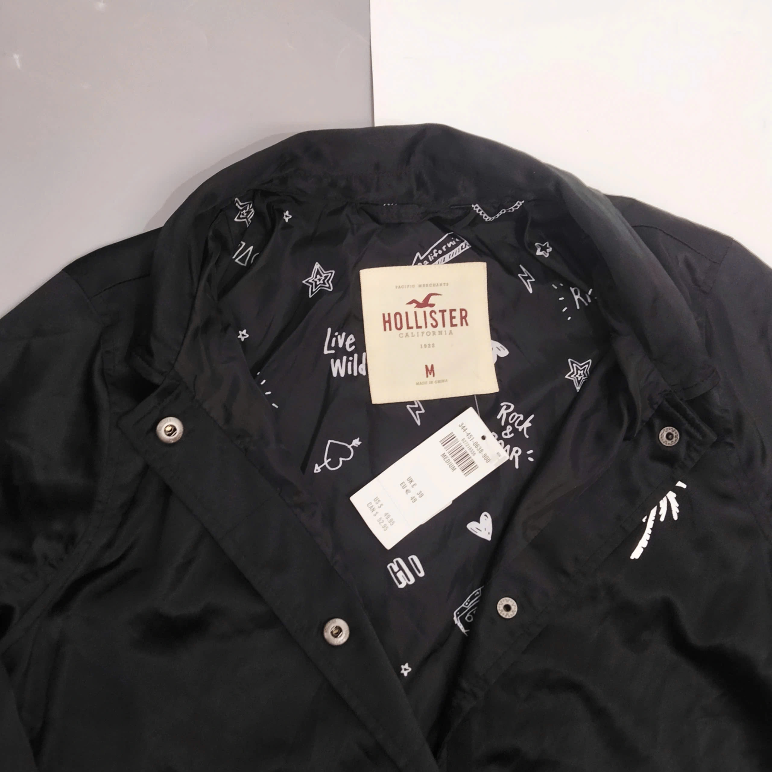 ÁO KHOÁC GIÓ HAI LỚP HOLLISTER BO CHUN