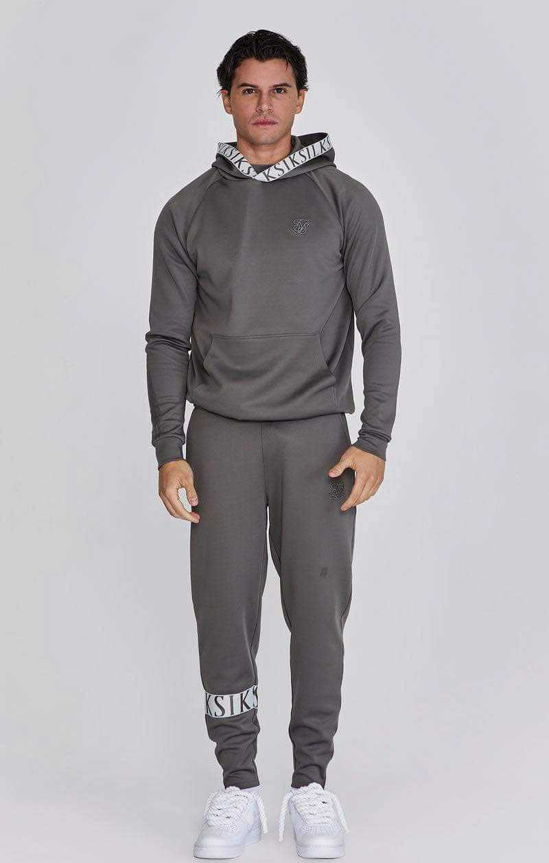 BỘ HOODIE SIKSILK MÀU GHI CHÍNH HÃNG