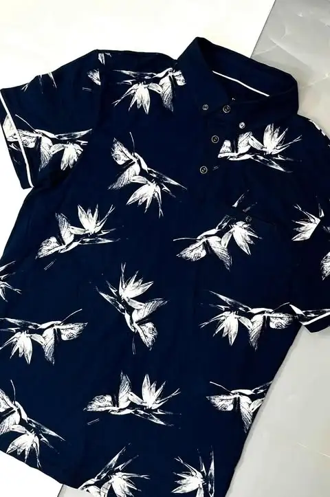 ÁO POLO HOẠ TIẾT XANH THAN CONNOR - CHÍNH HÃNG