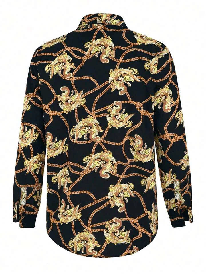 ÁO SOMI HOẠ TIẾT HOA MÓC XÍCH