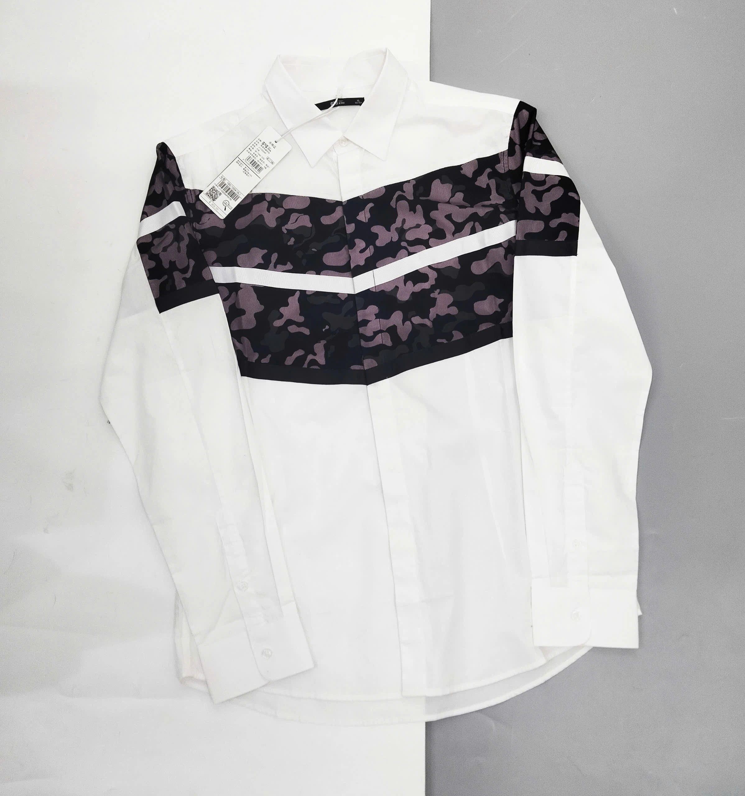 ÁO SƠ MI TRẮNG HOẠ TIẾT G.X.G JEANS - CHÍNH HÃNG