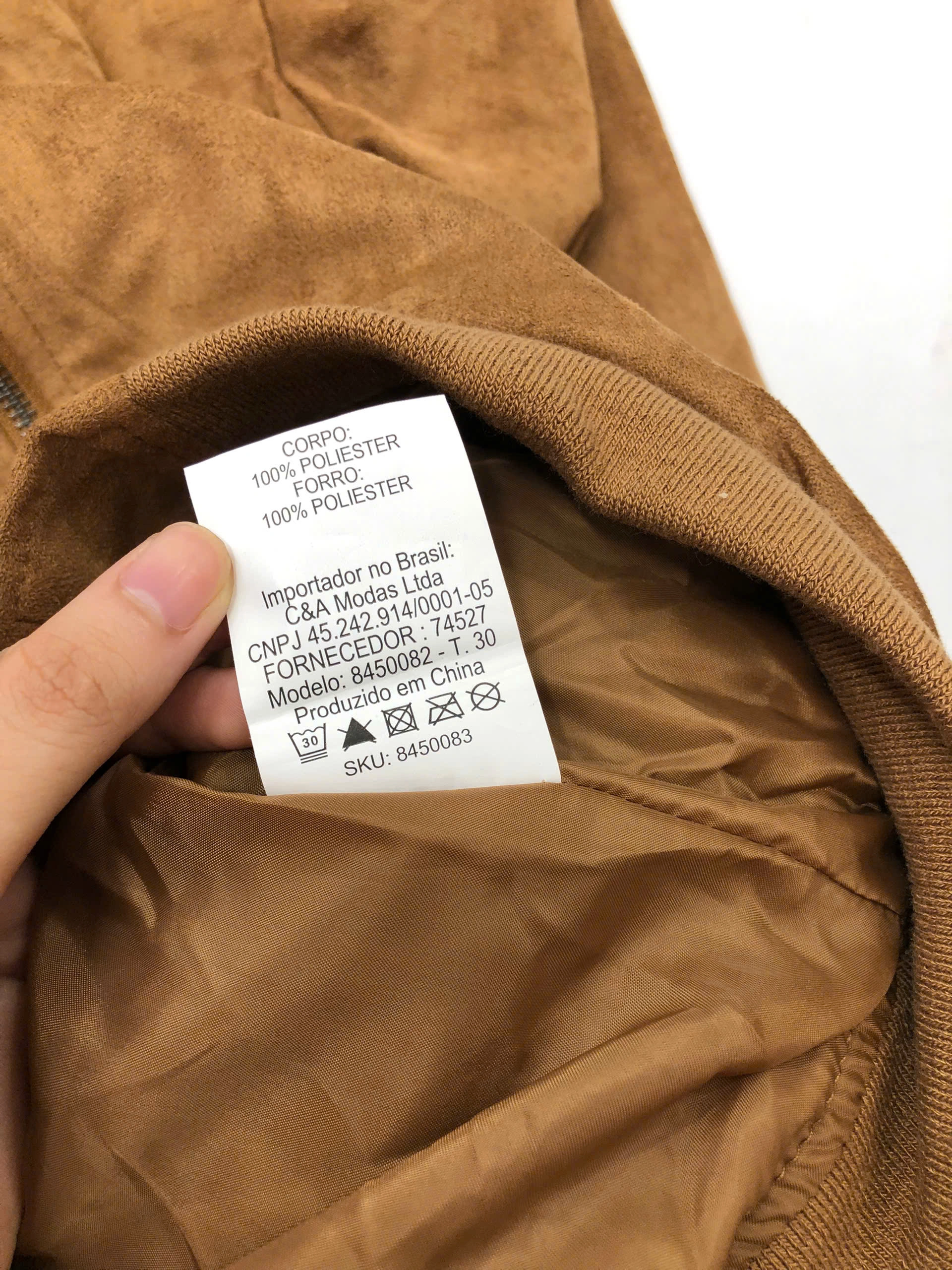 ÁO KHOÁC DA LỘN MÀU NÂU CLOCK HOUSE - CHÍNH HÃNG