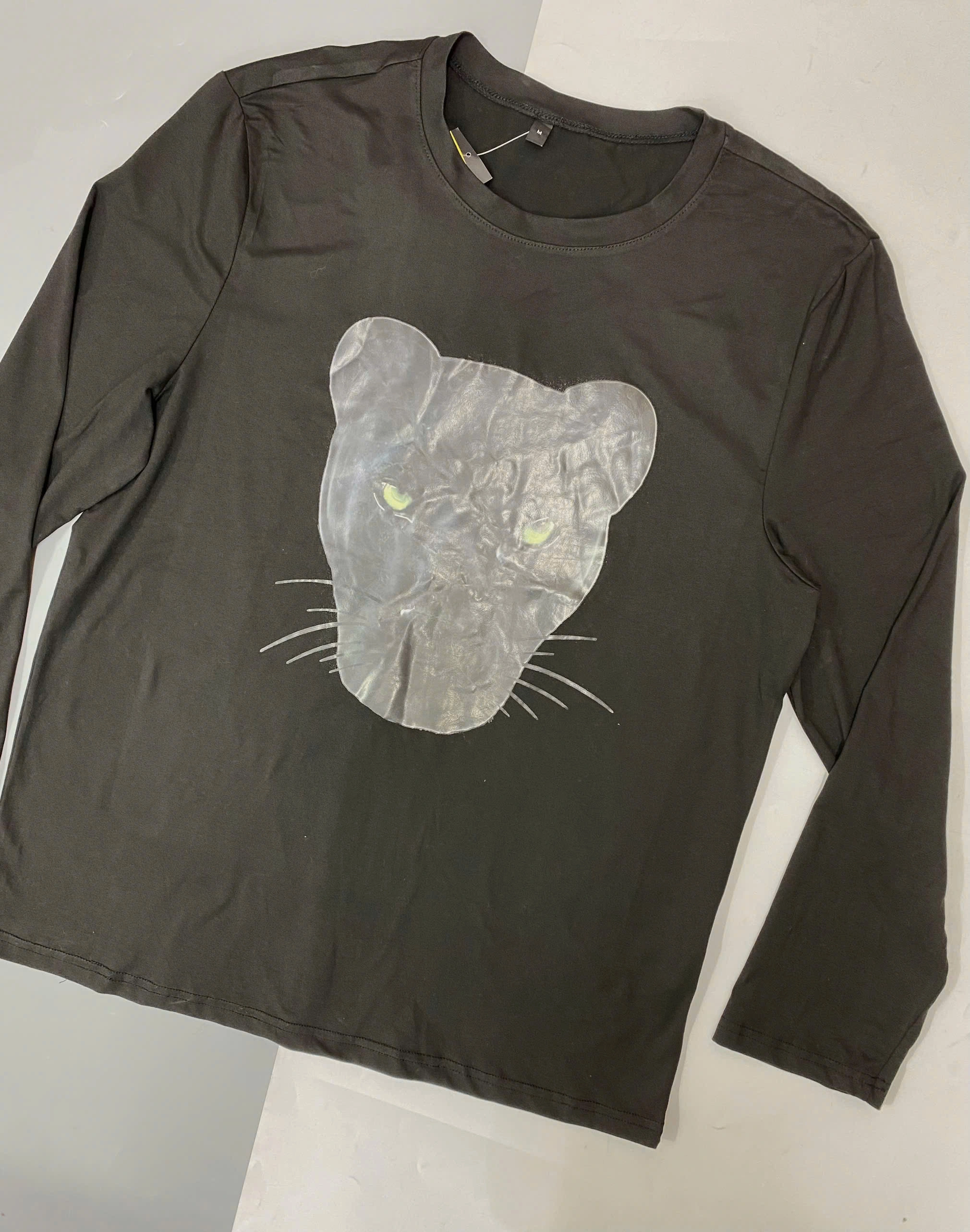 ÁO THUN DÀI TAY HÌNH BÁO ĐEN