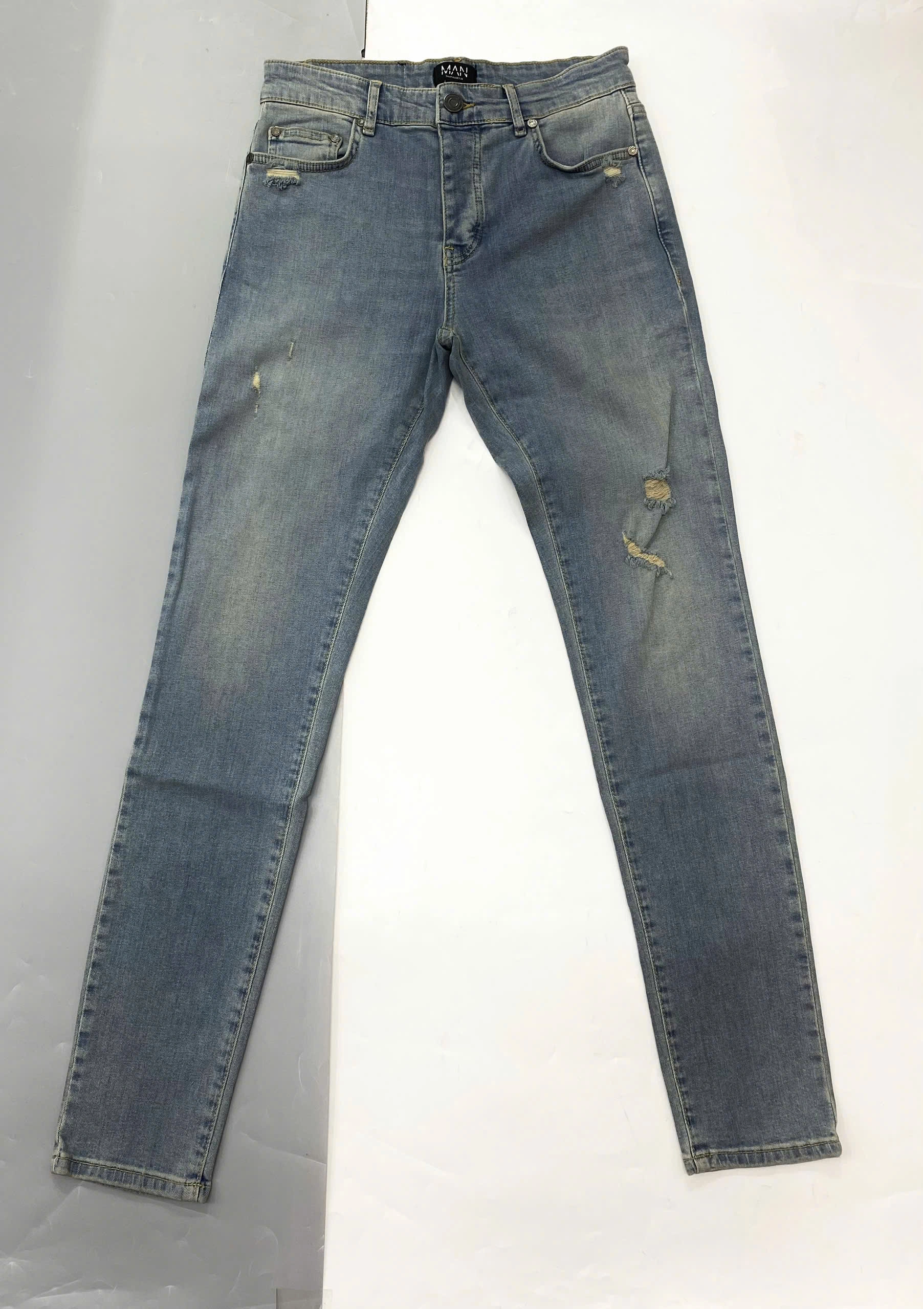 QUẦN JEANS BOOHOOMAN XANH