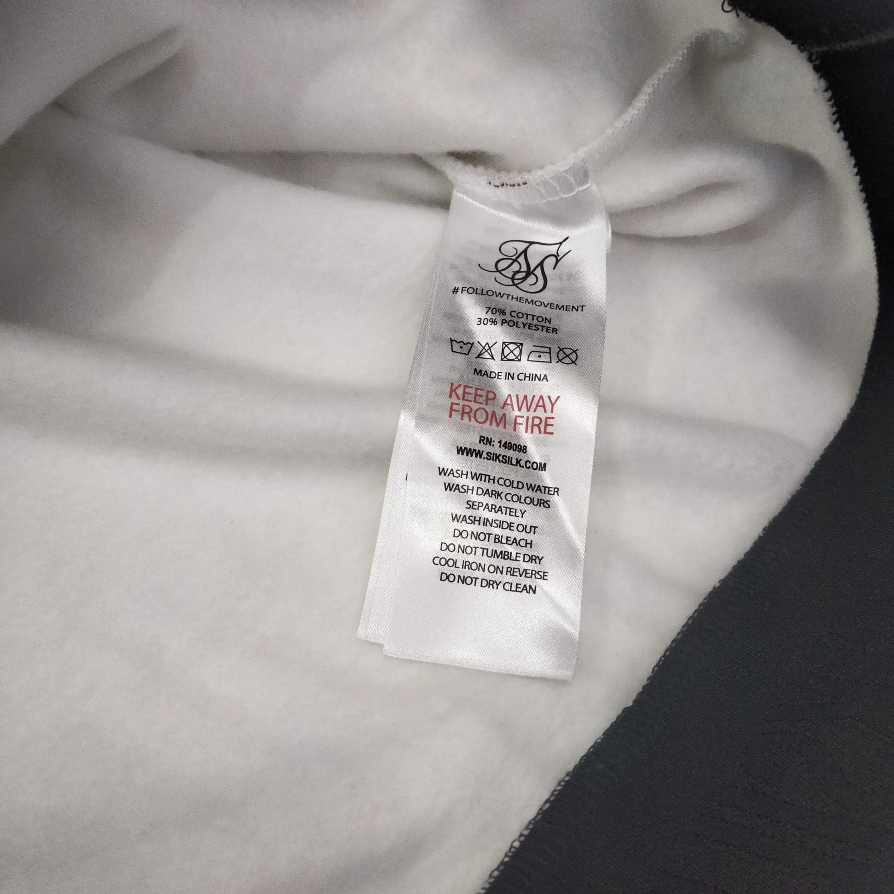 HOODIE SIKSILK NỈ BASIC CHÍNH HÃNG