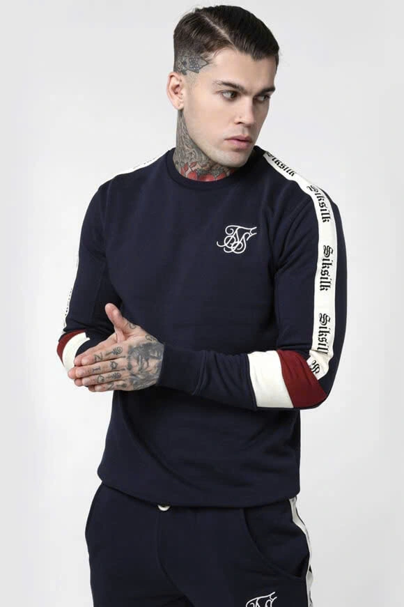 ÁO SWEATER SIKSILK XANH THAN/ĐEN - CHÍNH HÃNG