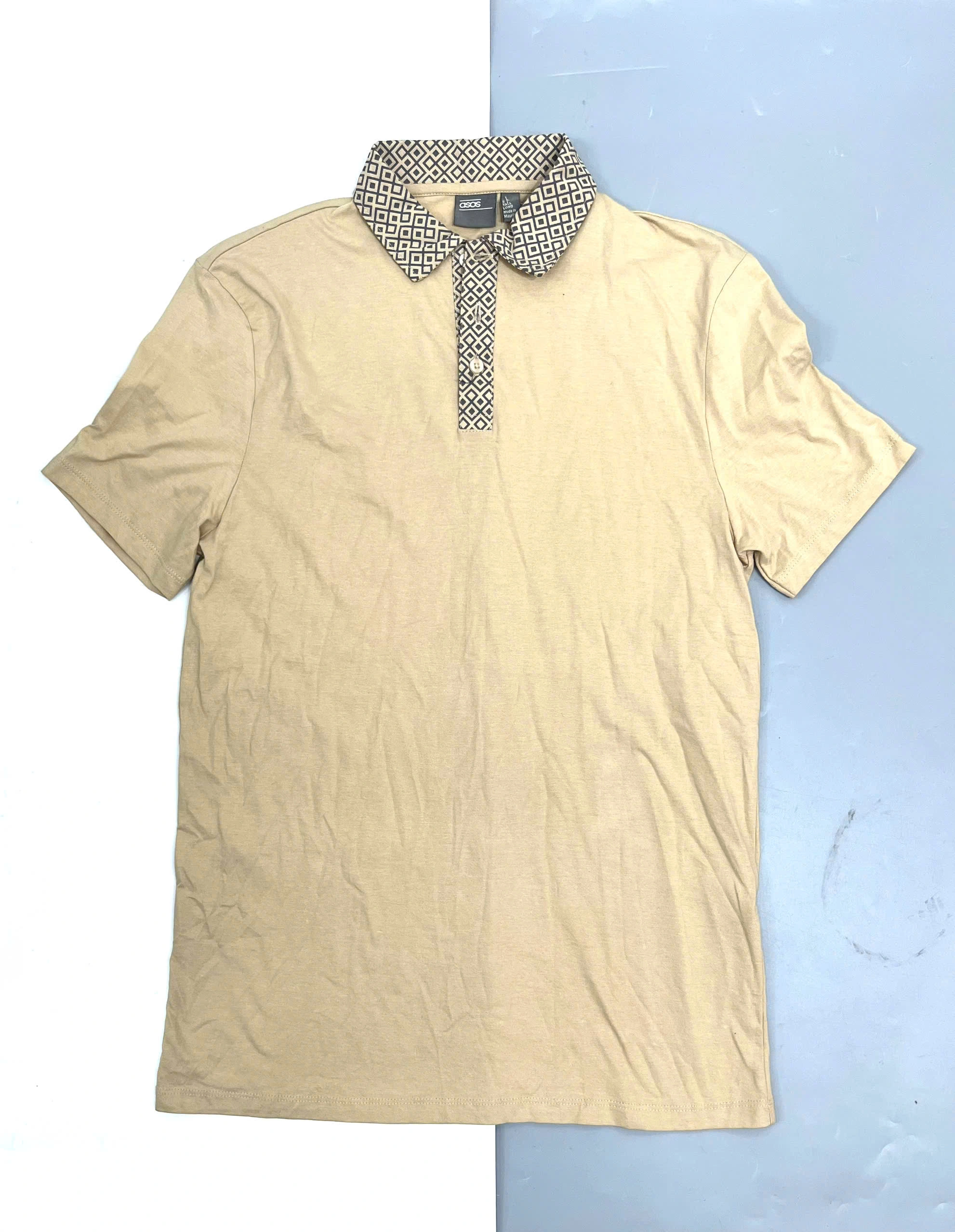ÁO POLO ASOS BE CỔ HOA VĂN - CHÍNH HÃNG