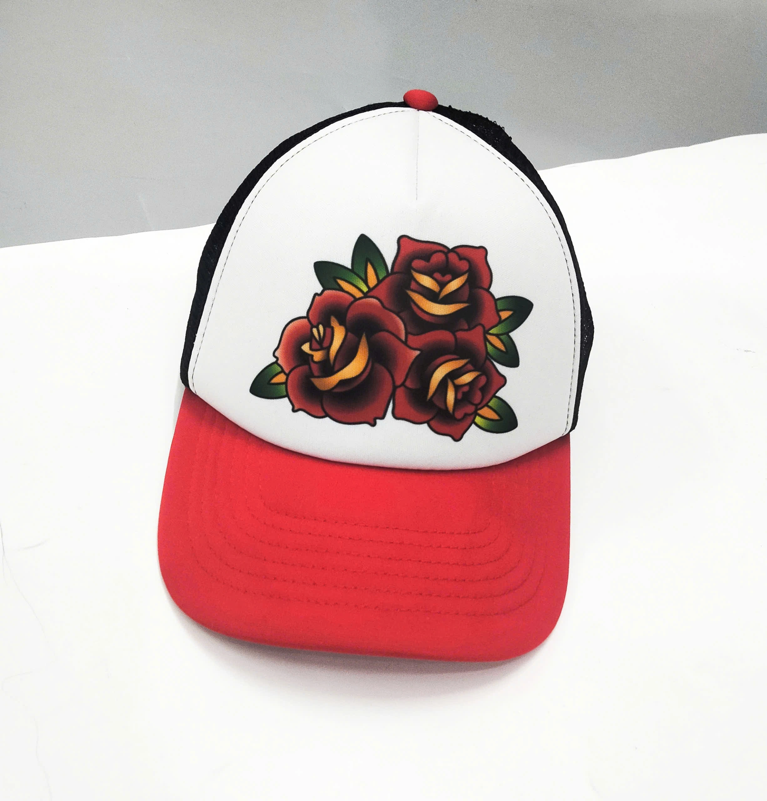 MŨ LƯỠI TRAI THIẾT KẾ HOA HỒNG - CHÍNH HÃNG