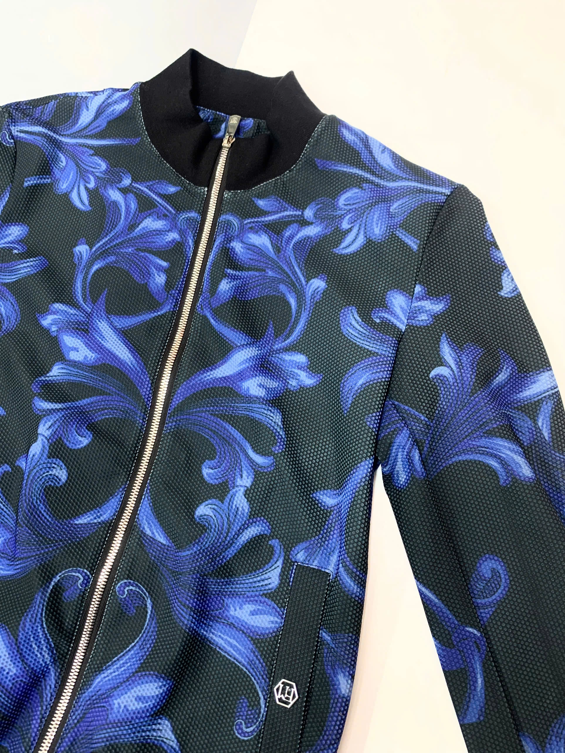 ÁO KHOÁC BOMBER HOẠ TIẾT HOA XANH