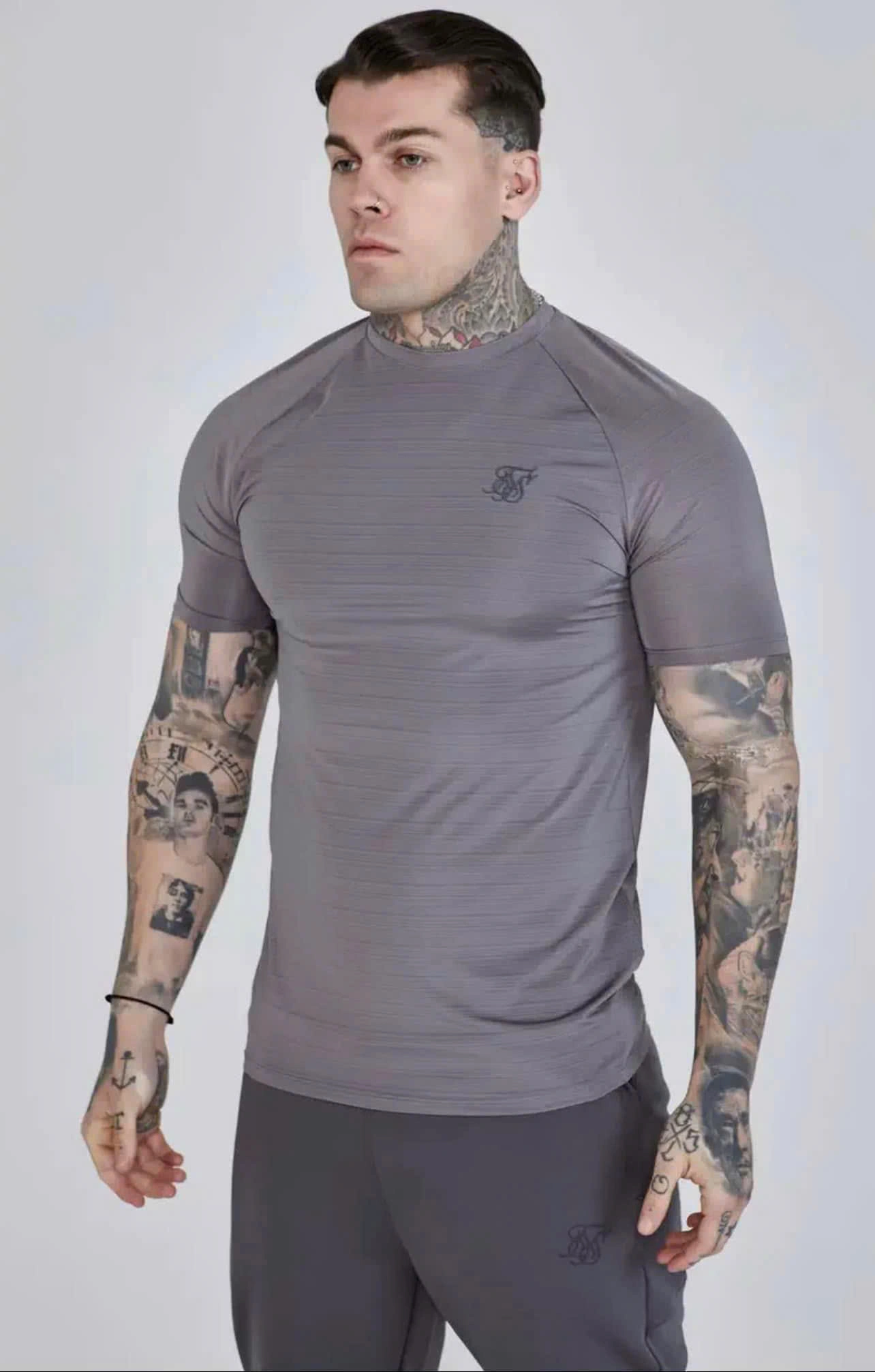 ÁO T-SHIRT CƠ BẮP MÀU XÁM - CHÍNH HÃNG