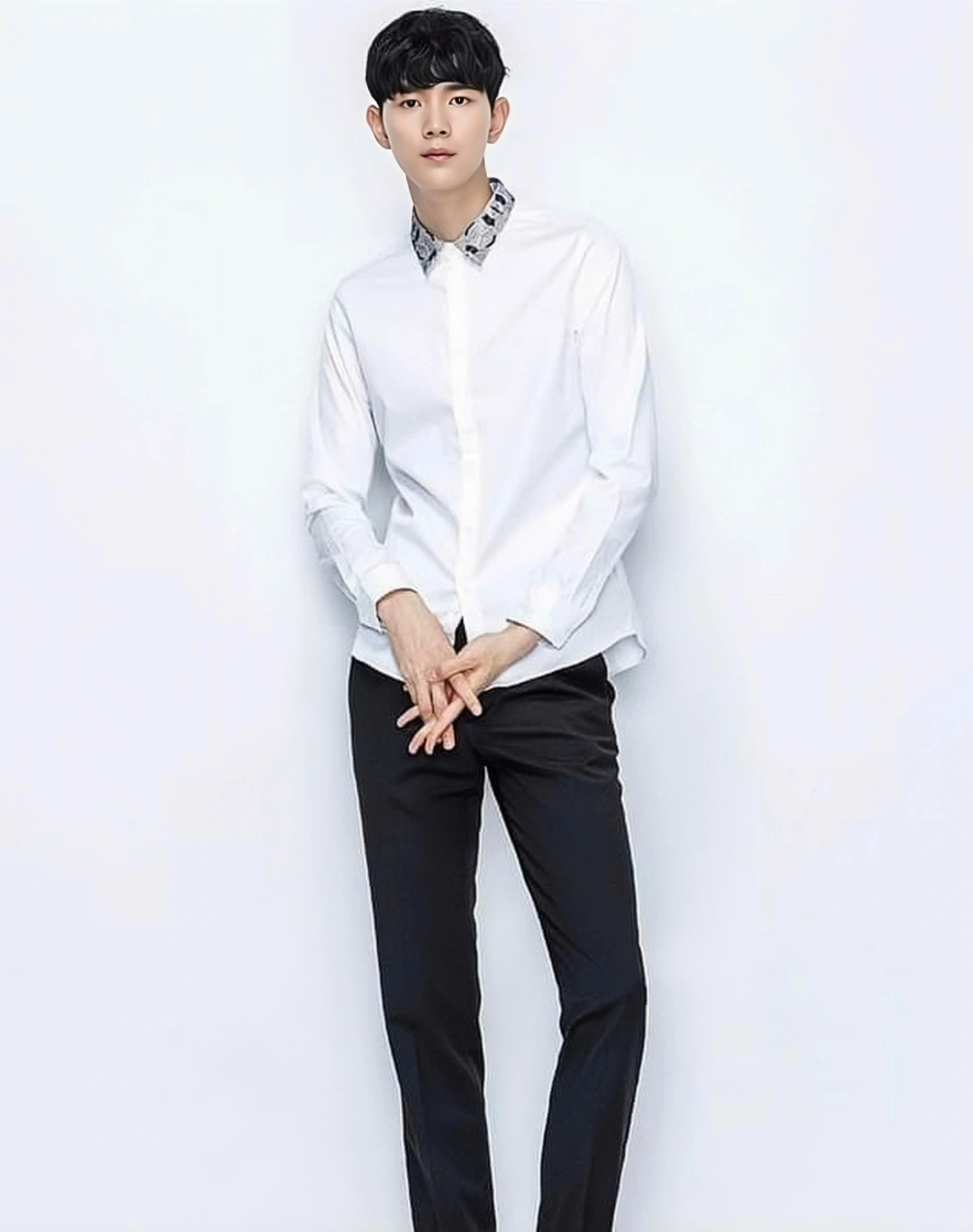 ÁO SƠ MI TRẮNG G.X.G JEANS  HOẠ TIẾT CỔ- CHÍNH HÃNG