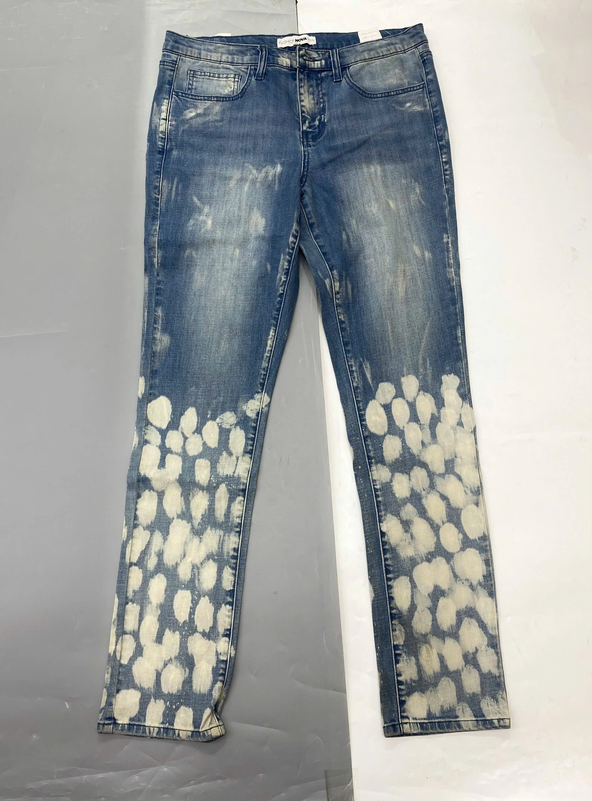 QUẦN JEANS FASHION NOVA MEN CHẤM BI ỐNG QUẦN - CHÍNH HÃNG
