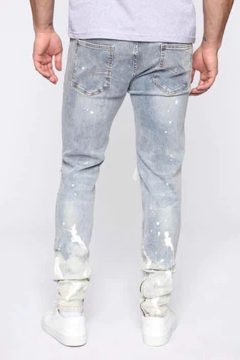 QUẦN JEANS XANH TRẮNG