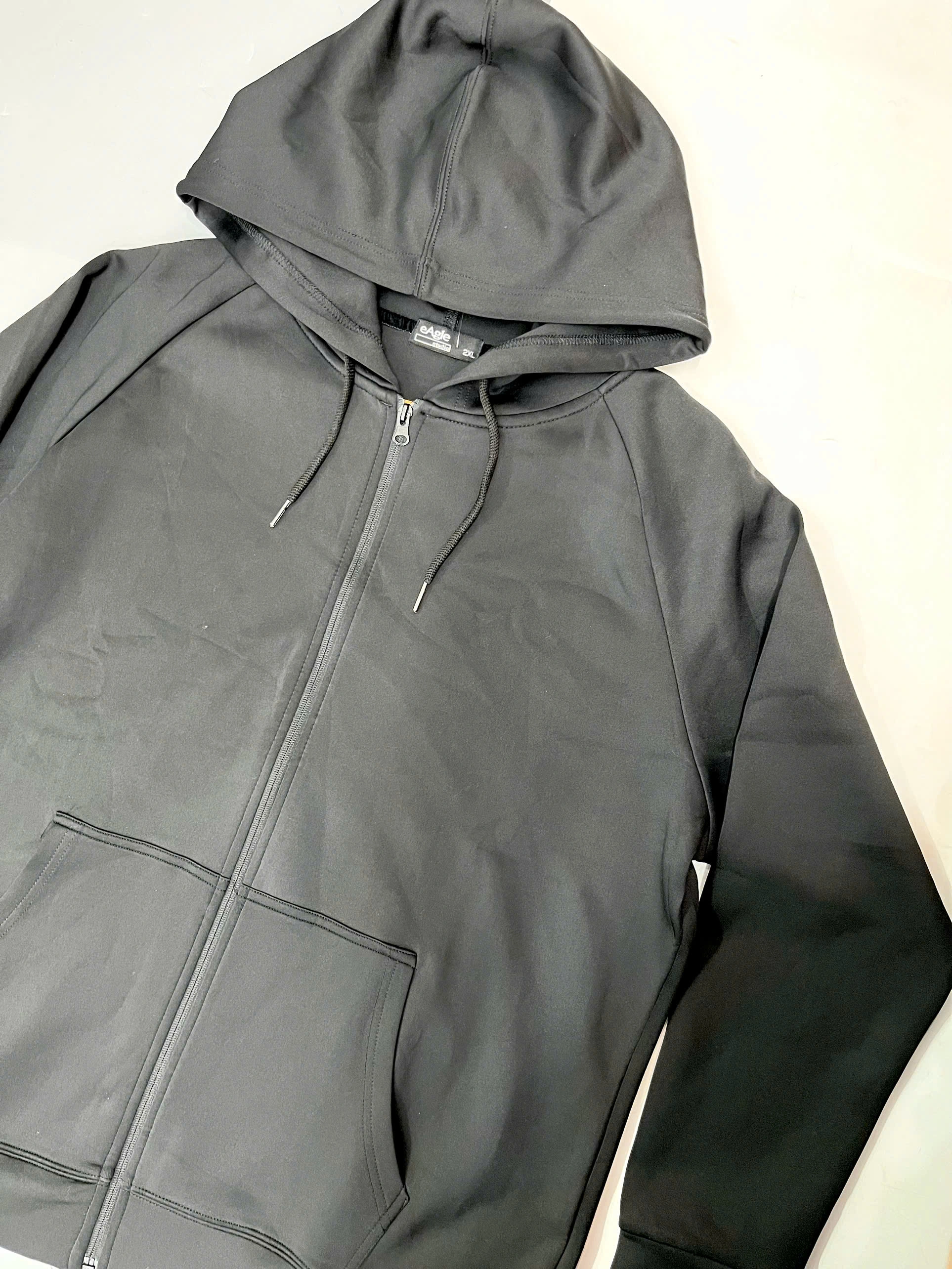 ÁO HOODIE ZIP ĐEN TRƠN eAgle STUDIO